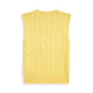 LeBo vente en gros logo personnalisé en coton biologique <span class=keywords><strong>sans</strong></span> manches col en V câble garçons tricoté gilet <span class=keywords><strong>pull</strong></span> - Product Image 4