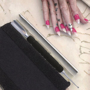 Fettle Med Empujador y Pulidor de Cutículas Redondo de Doble Cabeza de Acero Inoxidable Duradero Reutilizable para Manicura y Taladro de Uñas PK - Product Image 3