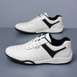 Chaussures de course pour hommes ChuangC, tige en PU, semelle extérieure en caoutchouc, semelle intermédiaire en EVA, doublure en mesh, baskets de sport blanches d'été - Product Image 1
