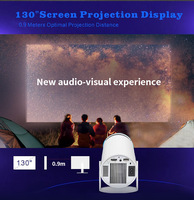 Projecteur intelligent 3D Android LED Mini vidéoprojecteur 4K portable pour cinéma maison avec haut-parleurs intégrés HIFI Stéréo Garantie 1 an