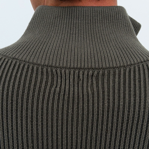Suéter de punto personalizado con cremallera de manga larga, abrigo unisex para invierno, chaqueta lisa en blanco, diseño de prendas de punto, suéter de punto con cremallera para hombre - Product Image 3