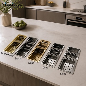 Escurridor de Platos de Acero Inoxidable con Soporte para Utensilios, Organizador de Fregadero Integrado para Uso Doméstico y en Restaurantes, Descuentos por Compras al por Mayor - Product Image 5