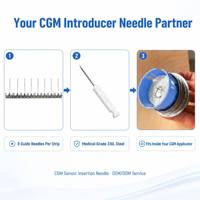 Aiguille d'introduction pour lecteur de glycémie continu Ieeton Medical, à fente, en acier inoxydable SUS316L, composant de précision, tolérance de 0,02 mm, certifiée ISO 13485 pour capteur