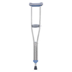 ไม้เท้าคู่สแตนเลสจากโรงงานโดยตรง แบบมีสปริงรองรับใต้รักแร้ ป้องกันการลื่น อุปกรณ์ฟื้นฟูสมรรถภาพ - Product Image 2