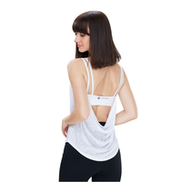 Débardeur de sport léger pour femme grande taille avec logo personnalisé, deux-en-un, soutien-gorge intégré, dos nu, coupe classique, respirant