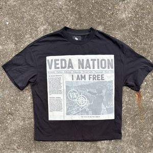 T-shirt court ample en coton 100% pour homme, imprimé avec un logo personnalisé, style streetwear, épaules tombantes, poids lourd, uni - Product Image 1