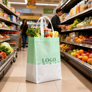 カスタムプリントロゴ特大スーパーマーケット食料品トートエコ再利用可能プロモーションホログラフィックレーザーピンク虹色ショッピングバッグ - Product Image 4