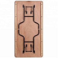 Table en contreplaqué rectangulaire en bois pour événement, mariage, banquet pliant, 6 pieds, 8 pieds