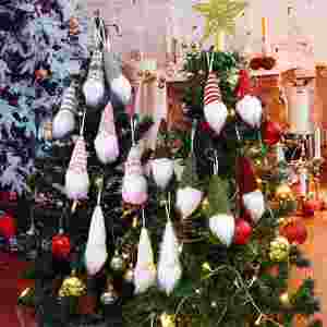 Muñeco de ángel de fieltro sin rostro al por mayor de fábrica, decoración colgante para árbol de Navidad, lana ecológica lavable, a la moda, bajo MOQ, personalizado - Product Image 1