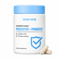 Fabricant OEM/ODM de capsules végétaliennes prébiotiques et probiotiques pour femmes, mélange de fibres prébiotiques et de probiotiques, complément alimentaire, marque privée