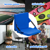 Coussin de siège pliable d'extérieur personnalisé, coussin de soutien souple pour chaise portable, événements sportifs, stade, coussin de siège pliable