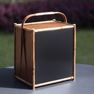 Bamboo Tea Cabinet With <b>Drawers</b> 21x14x8cm Portable <b>Storage</b> Organizer For Living Room Standing Type - Product Image 3