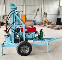 Plateforme mobile de forage de puits d'eau, moteur diesel, machine de forage de puits portable