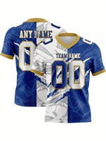 Camiseta de Fútbol Sublimada Personalizada de Fábrica con Nombre y Número del Equipo, 210 g/m², 100 % Poliéster, Secado Rápido, Uniforme de Fútbol Americano