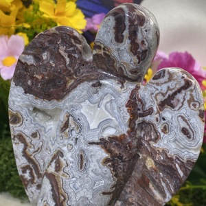 Cristal de Cuarzo Natural de México, Cristal Crazy Lace, Ángel Tallado a Mano con Forma de Cisne para Regalo - Product Image 3