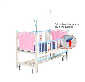 <span class=keywords><strong>Lit</strong></span> <span class=keywords><strong>d</strong></span>'<span class=keywords><strong>hôpital</strong></span> pédiatrique médical réglable manuellement avec barrières de sécurité pour les soins à domicile et l'utilisation hospitalière - Product Image 3