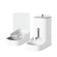 Fontaine à eau automatique pour animaux de compagnie en acier inoxydable avec design sans fil et remplisseur d'eau automatique
