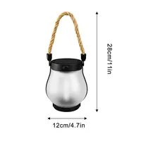Lampes à flamme imperméables pour l'extérieur, lanterne décorative pour Noël, lanternes solaires pour le camping en plein air, lumière suspendue pour le jardin