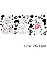 LETOP 1PCS Autocollant de transfert UV motif chien de dessin animé mignon, auto-adhésif, lavable, pour gobelet de 16 oz, étiquette personnalisée, autocollants DIY