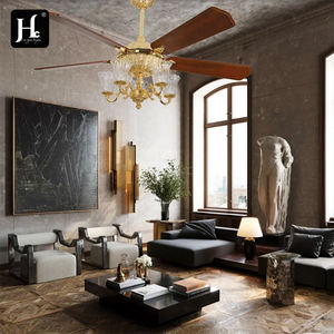 Ventilador de techo con luz para restaurante europeo, con control remoto, nuevo diseño de iluminación. - Product Image 6