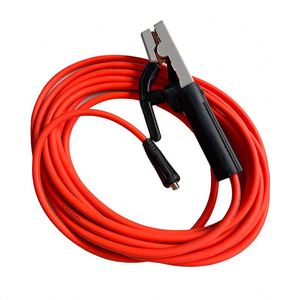 Abrazadera de Tierra <span class=keywords><strong>para</strong></span> Soldadura de Alta Resistencia <span class=keywords><strong>con</strong></span> Cable de Soldadura de Cobre Naranja de 10m, Conector Dinse, Pinza de Tierra, Portaelectrodos, Mordaza de Cobre Dentada - Product Image 2
