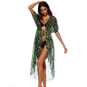 Venta al por mayor de Kaftanes Personalizados Estampados de Gasa para Playa, Kimonos de Verano, Cárdigans Bohemios para Mujer, Bikinis Sexys y Ropa de Playa - Product Image 3