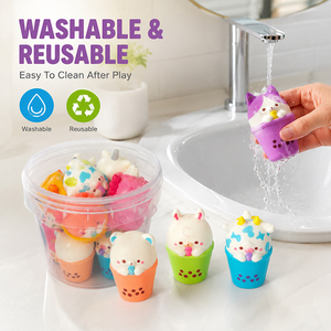 Custom <b>Mini</b> Beverage Character Squishy Set Soft Recovery PU Stress Relief <b>Hand</b> Toys School Prize Gifts For Students - Product Image 4