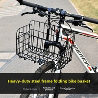 Panier avant de vélo robuste, pliable, en fil épaissi, à dégagement rapide, pour légumes, accessoire de cyclisme, vente en gros usine