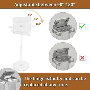 Portable Adjustable Conference Podium Modern Church Pulpit Acrylic Podium Stand For Weddings Classroom Concert Speeches
