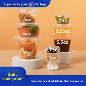 Taza de plástico desechable de PP de una sola pared para salsa, tapa dispensadora de fruta de la Pasión, caja de inmersión para envasado de alimentos para llevar con revestimiento UV para soja - Product Image 2