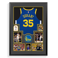 Custom Jersey Display Case Shadow kotak bingkai dinding Mount untuk sepak bola basket bisbol kemeja Autographed olahraga Memorabilia
