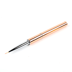 Pincel de nailon para Nail Art, mango de Metal, oro rosa, doble extremo, novedad de <span class=keywords><strong>2021</strong></span> - Product Image 2