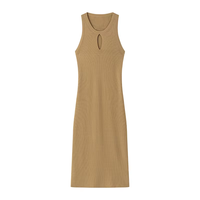 Nouvelle arrivée, robe pull maxi vintage sans manches, design personnalisé, pour femmes, été
