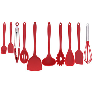 Juego de utensilios de cocina de silicona de 10 piezas, cucharas para cocinar, espátulas, aptos para lavavajillas, antiadherentes, resistentes al calor, para cocinar y hornear - Product Image 4