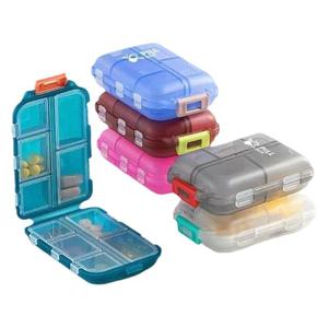 10 Compartments Pocket Pill Box Travel Pill Organizer Moisture Proof Pocket Pill Case Medicine Dispenser Storage Container