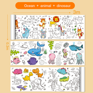 Graffiti pour enfants grande toile 3M motif ne répète pas les autocollants muraux de peinture en papier épaissi - Product Image 2