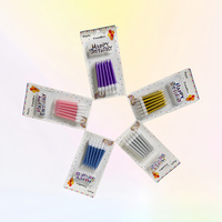 Vente chaude 6 pièces crayon forme gâteau d'anniversaire décoration bougie mince longue paillettes pour nouvel an fêtes de pâques cire de paraffine