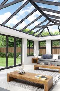 ROUTE Modulaire Préfabriqué Quatre Saisons <span class=keywords><strong>Solarium</strong></span> Creux Sun House aluminium portes vitrées pour véranda - Product Image 6