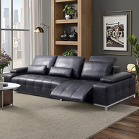 Grand Canapé d'Angle Moderne Fauteuil Bulle Moelleux avec Rembourrage en Cuir Véritable et Éponge pour Salon