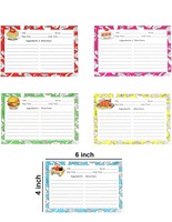 Cartes de recettes de cuisine Double face 4x6, vente en gros d'usine