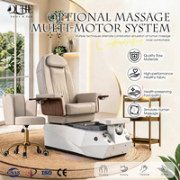 Fauteuil de manucure moderne pour salon de beauté avec fonction de massage électrique et spa pour les pieds