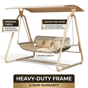 Fauteuil suspendu d'extérieur pour balcon et jardin, chaise balançoire de loisirs en corde pour une personne, mobilier d'extérieur - Product Image 2