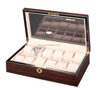 Boîte de montre étanche en MDF-Rangement verrouillable et vitrine