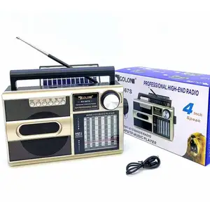 RX-867S Professional High Sensitivity Radio Am Fm Sw1-8 Ful Band Solar Radio DC Battery Operated Stereo Sound Wireless Radio