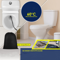 Kit de nettoyage haute pression pour égouts, en PVC noir, compatible avec les buses de pulvérisation Ground Water Rat, outils de débouchage et de nettoyage des drains