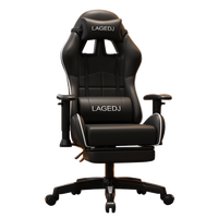Chaise de jeu ergonomique JOHOOFURNITURE en cuir PU, chaise d'ordinateur pour adolescents, coussin épais, pivotante, inclinable, vente en gros OEM, Silla Gamer
