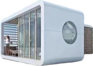 Casa pequeña prefabricada moderna de 20 pies y 40 pies, cabina Apple para oficina móvil, contenedor extensible, aplicación de almacén de trabajo al aire libre - Product Image 5