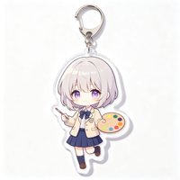 Porte-clés personnalisé en acrylique avec pendentif de personnage d'anime cool et tendance, avec fermoir métallique, pour les amoureux de la musique, breloque pour sac à dos