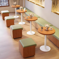 Meubles de salle à manger modernes de luxe en cuir PU pour restaurants cafés hôtels écoles comprend des tables canapé cabines hot pot