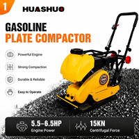 Compacteur de sol professionnel certifié CE, machine à plaque vibrante à essence pour les projets de construction routière